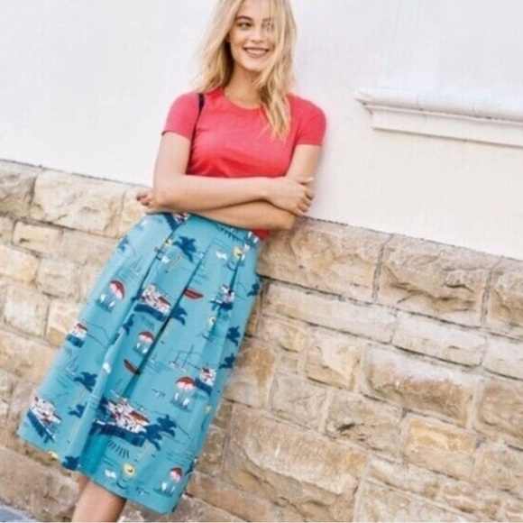 Boden Seaside Novelty Skirt Retro - Picture 2 of 6